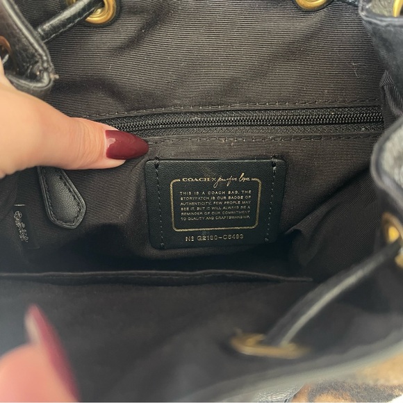 Coach X Jennifer Lopez Pennie 22 In Signature Shearling Backpack - Picture 7 of 9